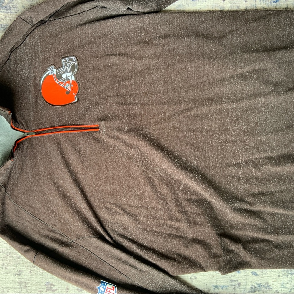 Nike Dri-FIT NFL Cleveland Browns On-Field 1/4 Zip Pullover – Size M